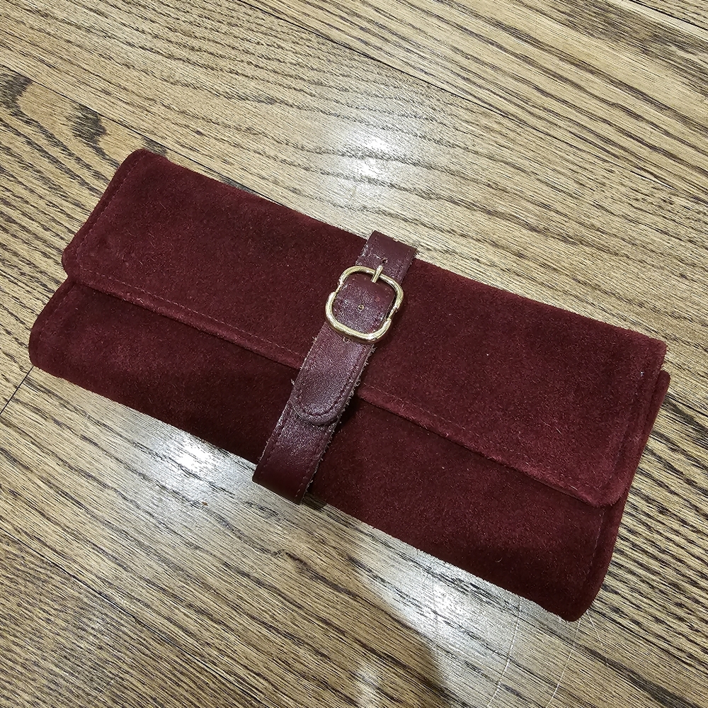 Vintage Newey England Suede jewelry wallet